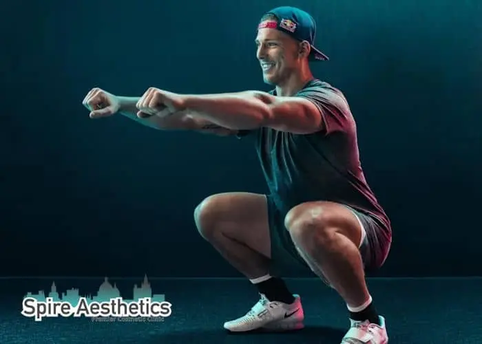 Image of man build leg muscle City of London through exercise