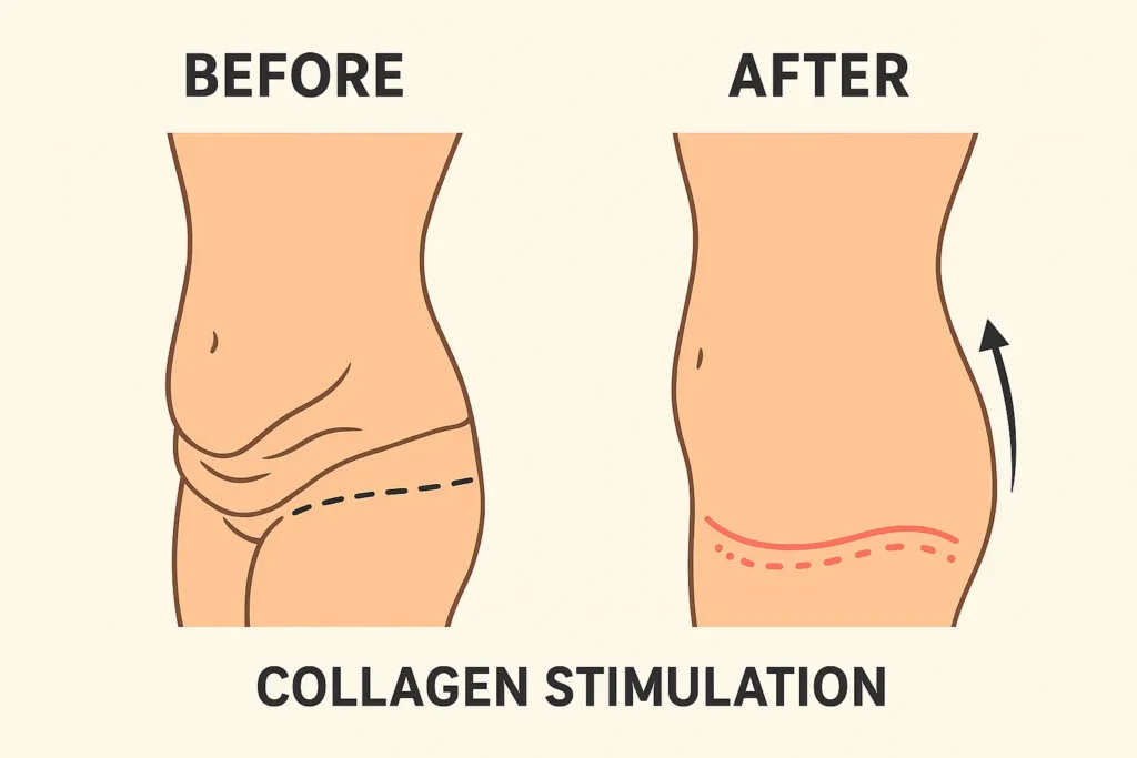 Before and after results for sagging skin after weight loss injections City of London
