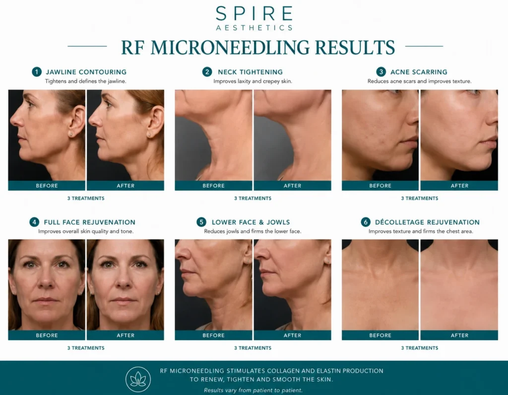 RF Microneedling Skin tightening City of London results