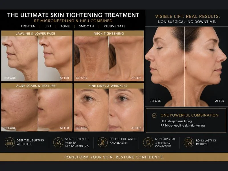 Results of combined treatment for the ultimate skin tightening treatment City of London